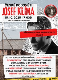 Josef Klíma beseda - České podsvětí