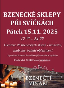 Bzenecké sklepy při svíčkách