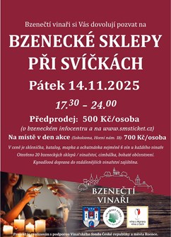 Bzenecké sklepy při svíčkách