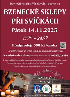Bzenecké sklepy při svíčkách