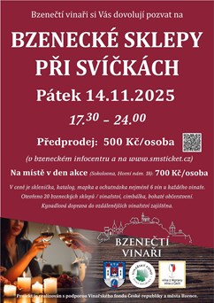 Bzenecké sklepy při svíčkách