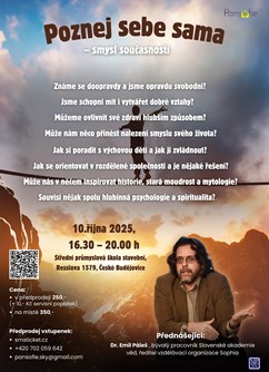 Dr. Emil Páleš: "Poznej sebe sama - smysl současnosti"