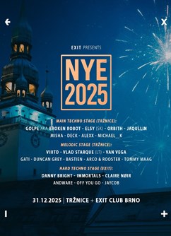 EXIT presents: NYE 2025 [Tržnice + Exit]