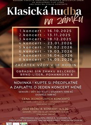 Klasická hudba na zámku 2025/2026 - PŘEDPLATNÉ