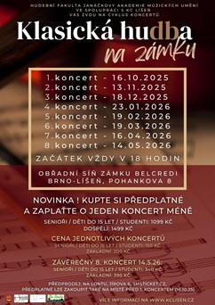 Klasická hudba na zámku 2025/2026 - PŘEDPLATNÉ