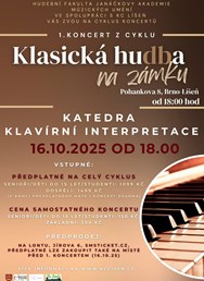 Klasická hudba na zámku - říjen(Katedra klavírní interpretace)