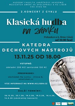 Klasická hudba na zámku - listopad (Katedra dechových nástrojů)