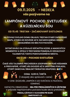 Lampiónový pochod svetlušiek a kúzelník TRISTAN
