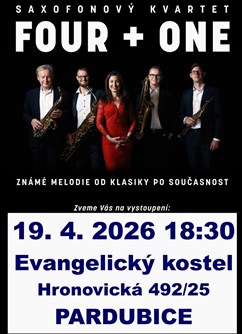 Světová hudba pro 4 saxofony a zpěv