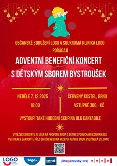 Adventní benefiční koncert s dětským sborem Bystroušek