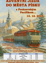 Adventní jízda do města Písku s Posázavským Pacifikem