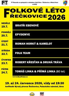 Roman Horký & Kamelot - Folkové léto Řečkovice 2026