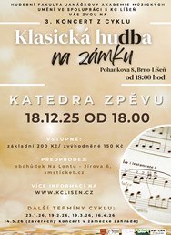 Klasická hudba na zámku - prosinec (Katedra zpěvu)