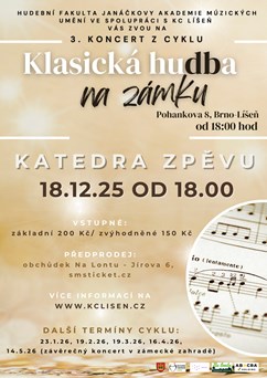 Klasická hudba na zámku - prosinec (Katedra zpěvu)