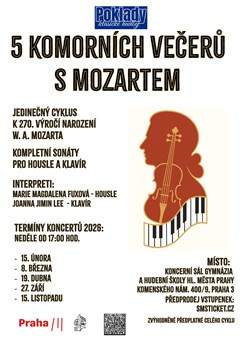 5 večerů s Mozartem - hud. festival „Poklady klasické hudby”