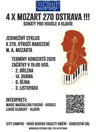 4 x Mozart 270 Ostrava!!! Mozart-sonáty pro housle a klavír