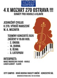 4 x Mozart 270 Ostrava!!! Mozart-sonáty pro housle a klavír