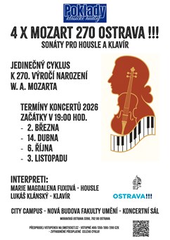 4 x Mozart 270 Ostrava!!! Mozart-sonáty pro housle a klavír
