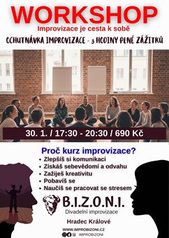 Kurz improvizace - 3 h smíchu a seberozvoje