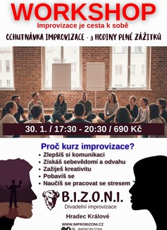 Kurz improvizace - 3 h smíchu a seberozvoje