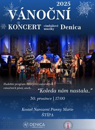 Vánoční koncert cimbálové muziky DENICA ve Štípě u Zlína