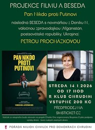 Film Pan Nikdo proti Putinovi a beseda s Petrou Procházkovou