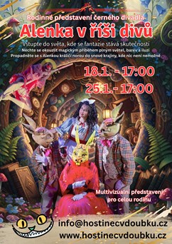 Alenka v říši divů - Představení černého divadla 