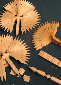 Výroba štípané holubičky