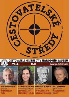 Cestovatelské středy v NM: Vopěnka, Huptych, Neckář 