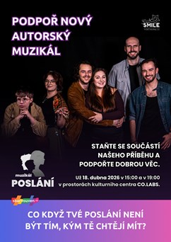 Premiéra muzikálu Poslání - 15:00 - benefiční show