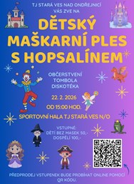 Dětský maškarní ples s Hopsalínem
