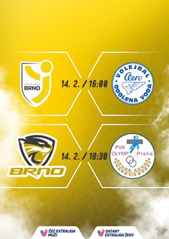 Extraligový volejbalový dvojzápas: Brno vs Odolka a Olymp