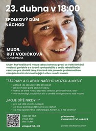 MUDr. Rut Vodičková beseda s projekcí