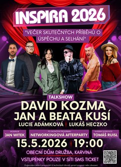 Inspira 2026 - Večer skutečných příběhů o úspěchu a selhání