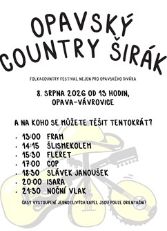 Opavský country širák 2026