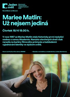 Jeden svět 2026 | Čtvrtek | Marlee Matlin: Už nejsem jediná