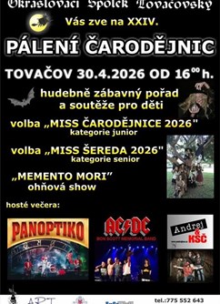 Pálení čarodějnic Tovačov 2026