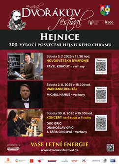 Dvořákův festival: KONCERT na 4 ruce a 4 nohy