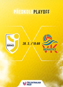 Předkolo ČEZ extraligy mužů: Volejbal Brno - Benátky n. J.