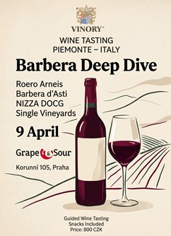 Řízená degustace: VINORY – Piemonte (Itálie)