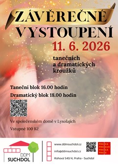 Závěrečné vystoupení tanečních a dramatických kroužků