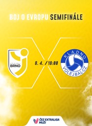 Boj o volejbalové evropské poháry: Brno - Kladno