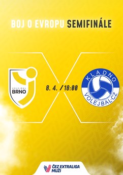 Boj o volejbalové evropské poháry: Brno - Kladno
