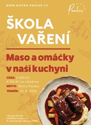 Škola vaření s Romanem Paulusem - Maso a omáčky v kuchyni