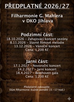 Předplatné 2026/27 Jarní část