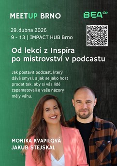 MeetUP BEA ČR Brno: Od Inspira po mistrovství v podcastu