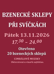 Bzenecké sklepy při svíčkách