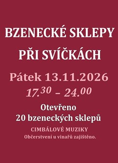 Bzenecké sklepy při svíčkách