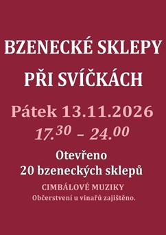 Bzenecké sklepy při svíčkách