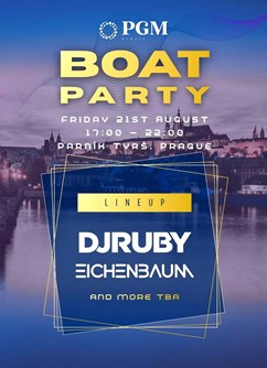 PGM Boat Party Prague with DJ Ruby, Eichenbaum and more